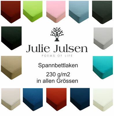 Fein Jersey 230 gm2 Spannbetttuch Spannbettlaken Wasserbett Boxspringbett