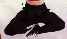 Black Pleated Front Harem Hiphop Pants child/ladies/men Wolff Fording Dance