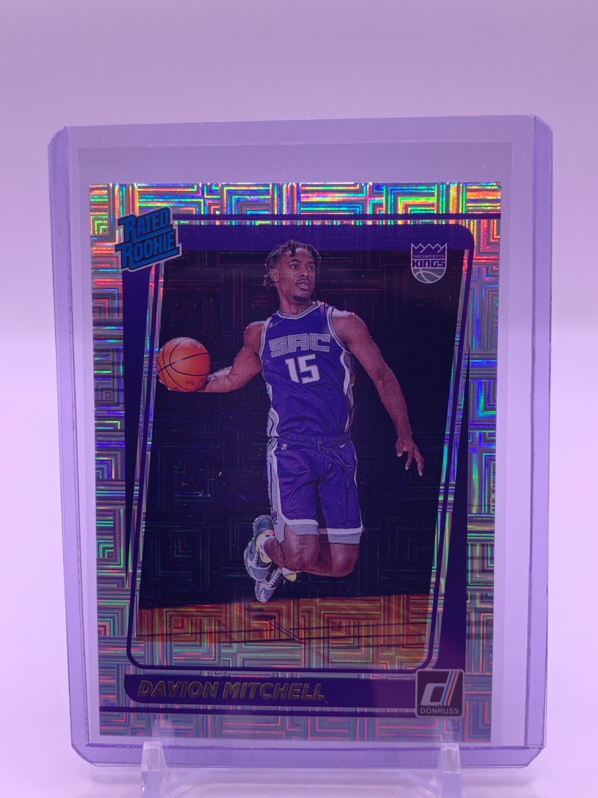 2021-22 Panini Donruss Davion Mitchell Mojo Choice Rated Rookie No. 205 KINGS