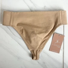 Capezio Men's Reinforced Front Lined Dance Belt Thong Cotton in Natural S NWT