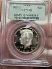 1969 S Proof Kennedy Half Dollar PCGS PR67 CAMEO OGH OLD Green Holder. Slabbed
