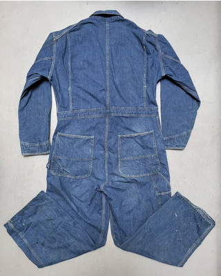 Vtg 50s POINTER BRAND Denim Coveralls Workwear Selvedge Indigo | eBay