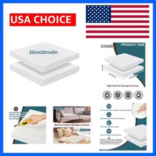 2 Pack 2" x 26" x 26" Upholstery High Density Foam Cushion Replacement Square...