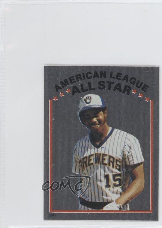 1981 Topps Stickers Cecil Cooper #241 0b5