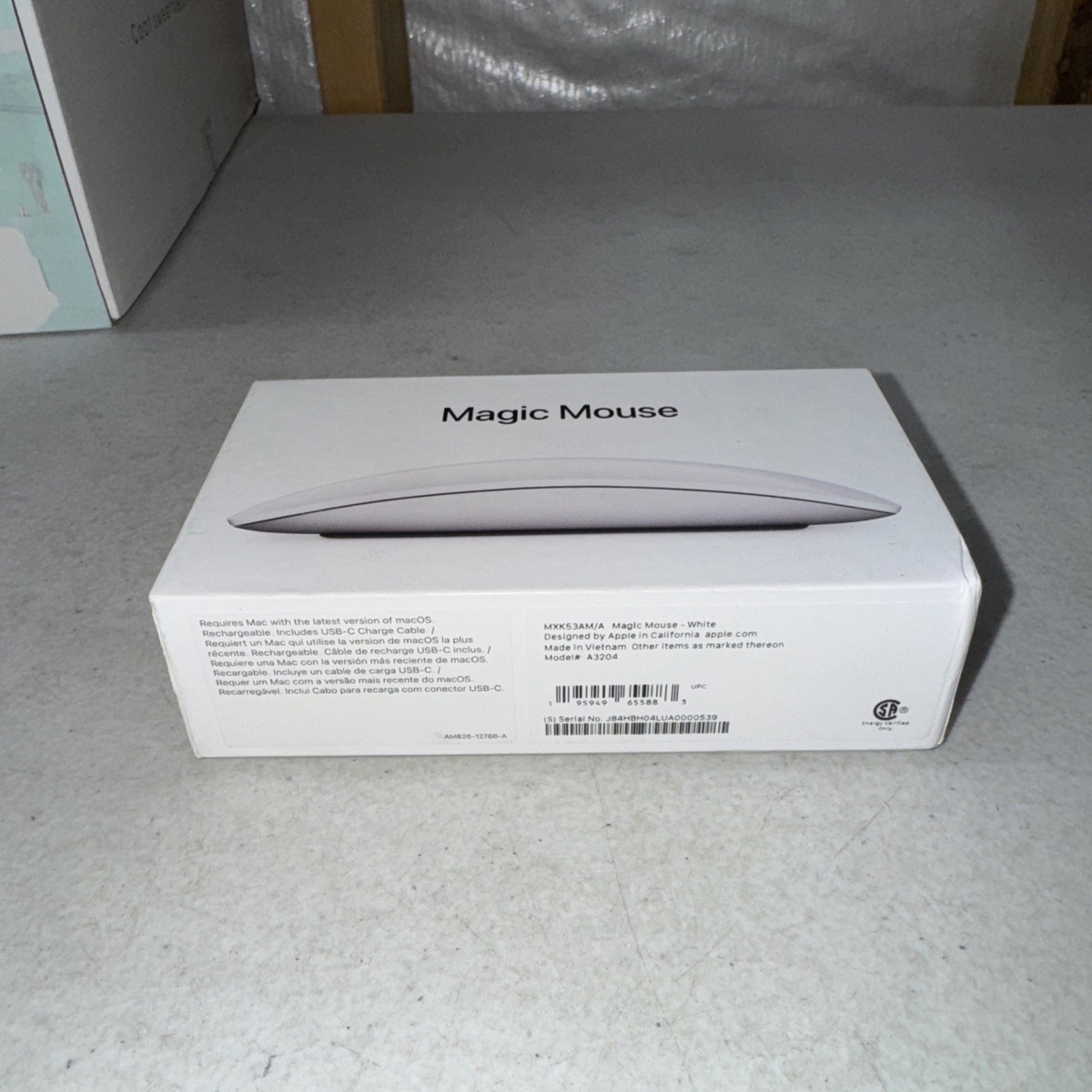 Apple Magic Mouse USB-C Multi-Touch MXK53AM/A Genuine A3204