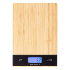 Küchenwaage digital 5kg 1g Bambus Grammwaage Lebensmittelwaage