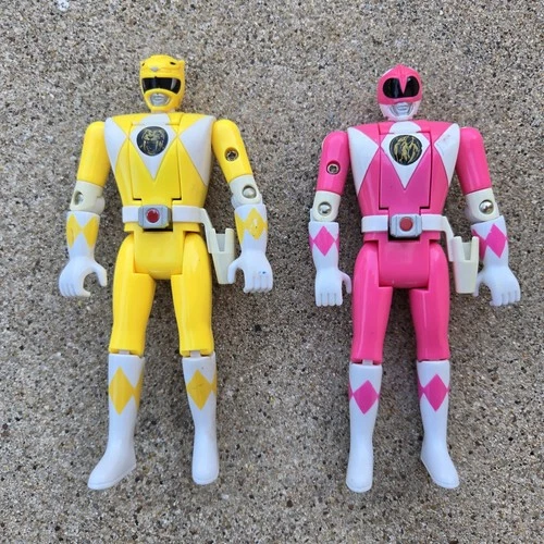 Vintage 1993 Bandai Power Rangers 5”  Flip Head Action Figures - Lot of 2