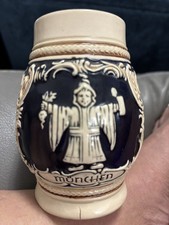 Vintage Marzi & Remy 3045 Munich Germany Beer Stein Münchner Kindl Stoneware