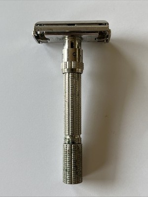 Vintage Gillette Slim Adjustable Vintage Double Edge Safety Razor H-3 1962
