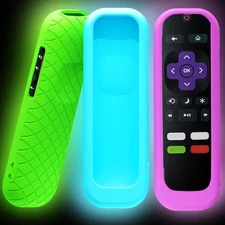 3 Pack Remote Case for Roku, Battery Cover for TCL Roku Smart TV Steaming Stick