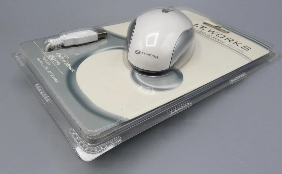 I.T. Works Optical Mouse MCO-7200W USB/PS2 Combo 800DPI – New & Sealed - Image 4 of 4