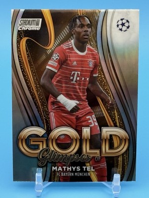 2022 Stadium Club Chrome UEFA Glimpses of Gold Mathys Tel FC Bayern Munchen