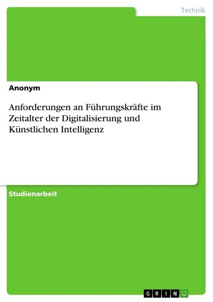 Anonymous | Anforderungen An FüHrungskräFte Im Zeitalter Der Digitalisierung...-image