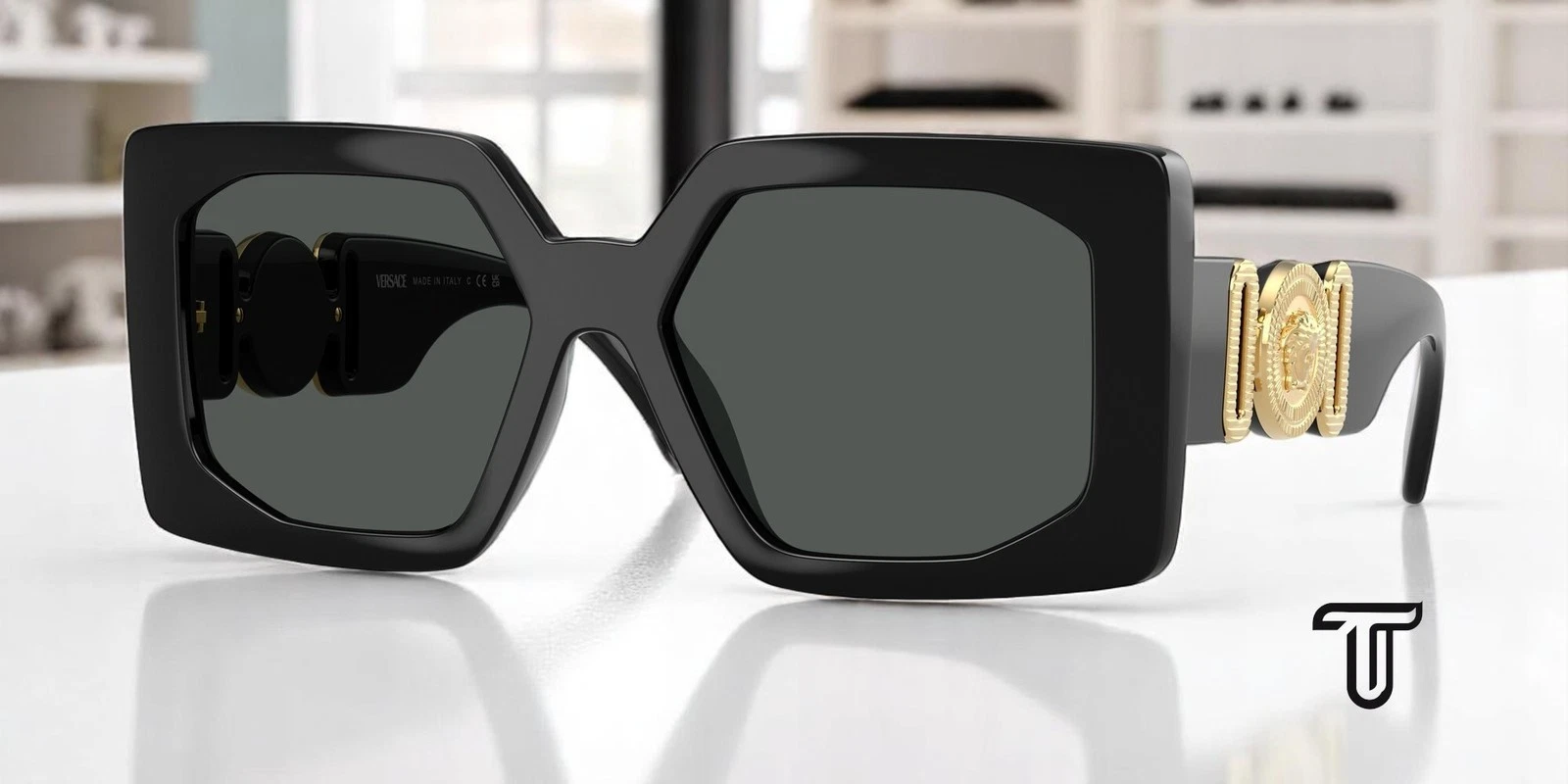 VERSACE VE4478U GB1 87 Black Dark Grey 55 mm Women's Sunglasses
