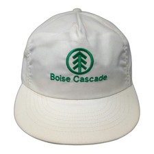 Ownco 5 Panel White One Size Snapback Boise Cascade Tree Logo Hat Made in USA