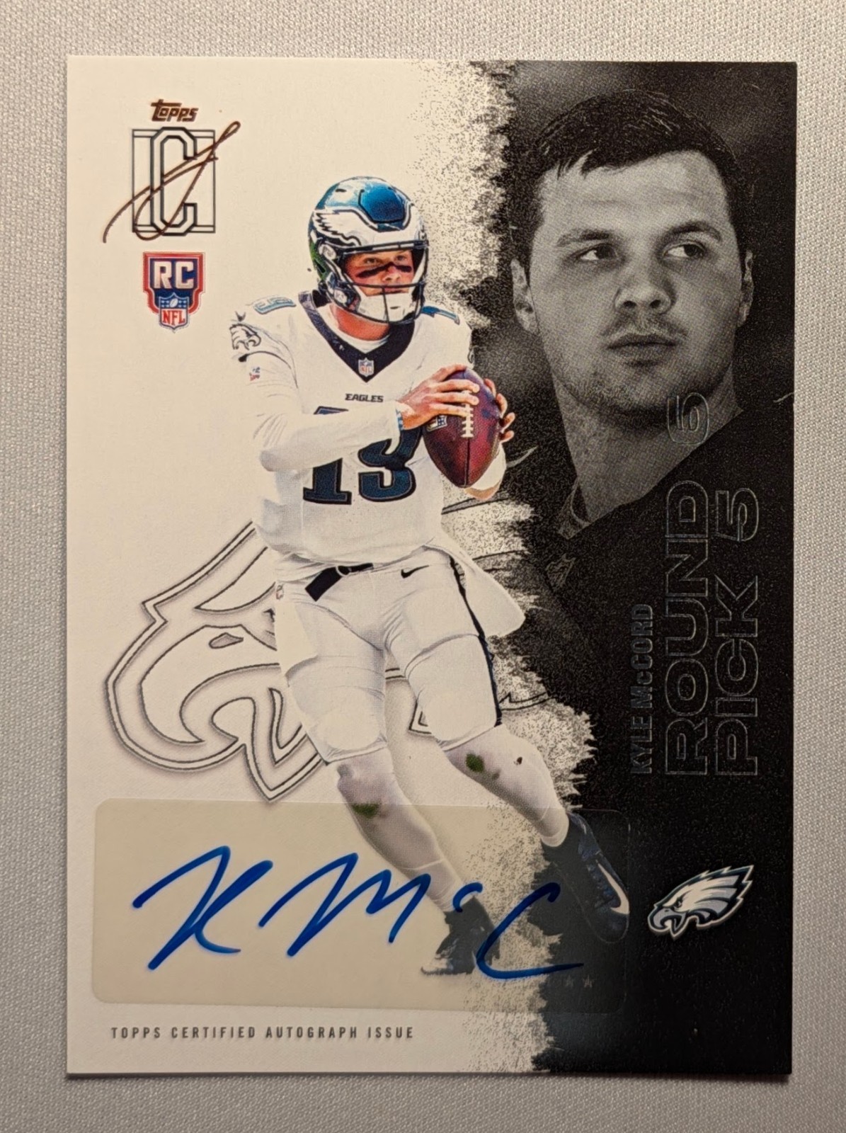 Kyle Mccord Rookie Auto - 2025 Topps Signature Class #108 - Philadelphia Eagles