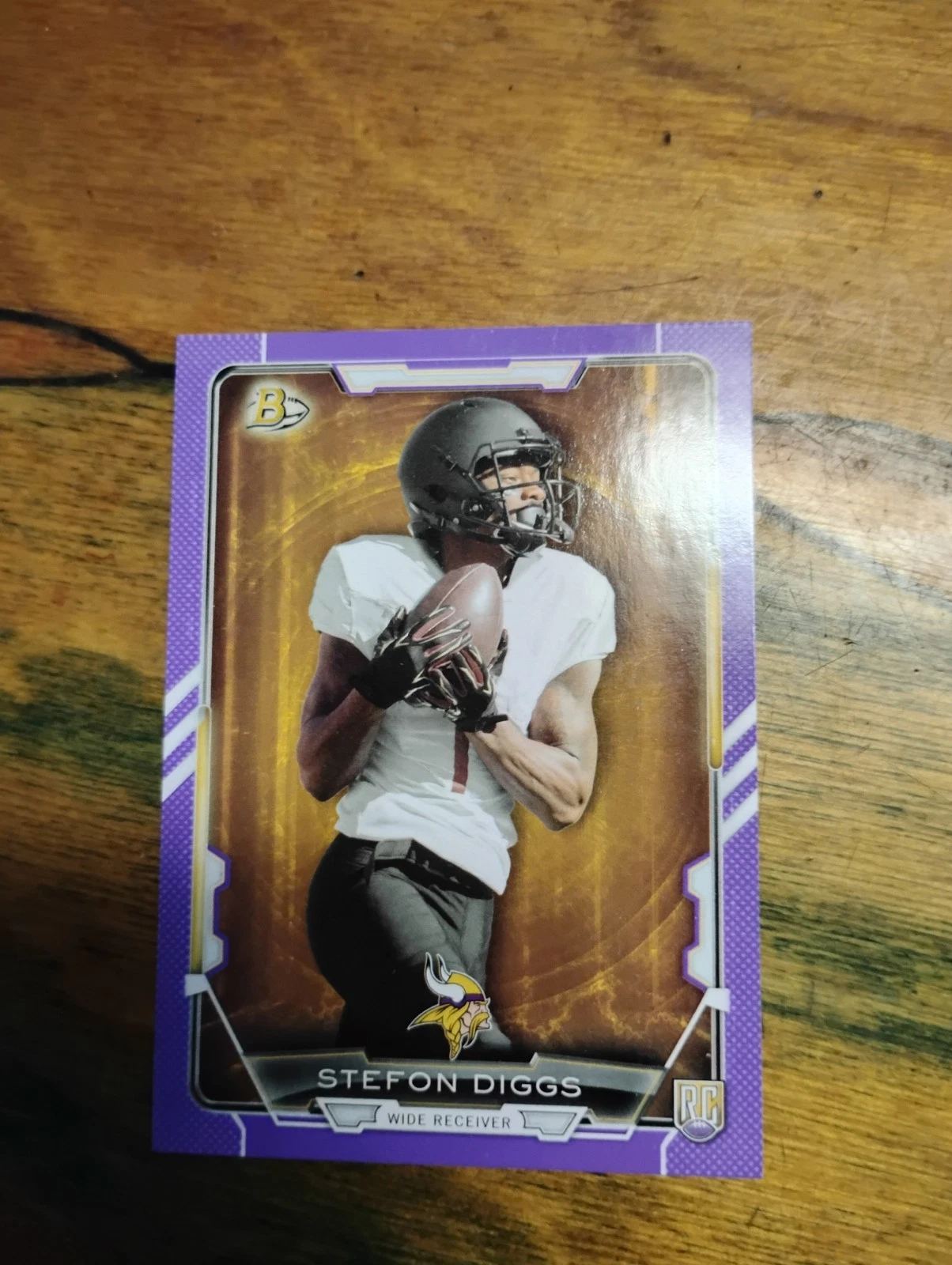 Stefon Diggs Bowman Rookies #50 Purple