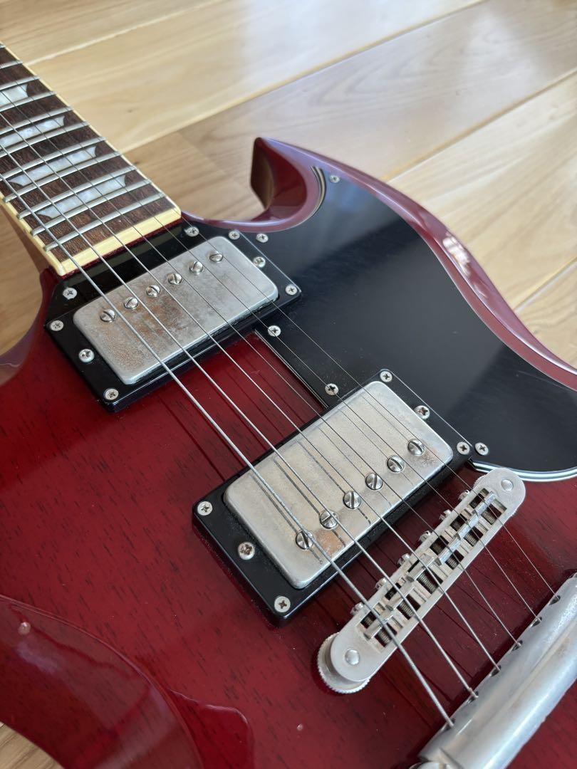 Burry SG type FERNANDES RSG-55 63 Red W/Gig bag Electric Guitar