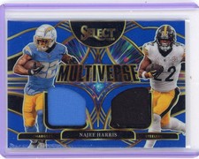 2025 Panini Select Blue Prizm Multiverse Najee Harris (MEM) #MVJ-NHS DUAL PATCH