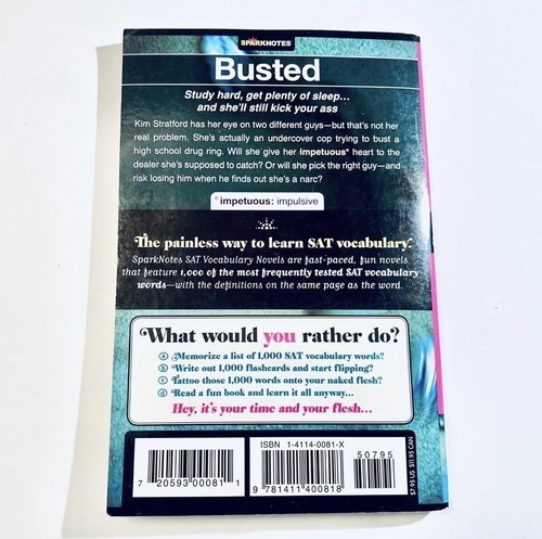 Sparknotes SAT Vocabulary Novels VAMPIRE DREAMS & BUSTED Vocabulary Fiction Book - Foto 7 di 8