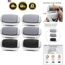 Callus Removers 6 Pack Replacement Rollers Heads for Electric Feet File Pedic...