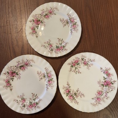 3 Royal Albert Lavender Rose Bread & Butter plates 6-1/4 inches