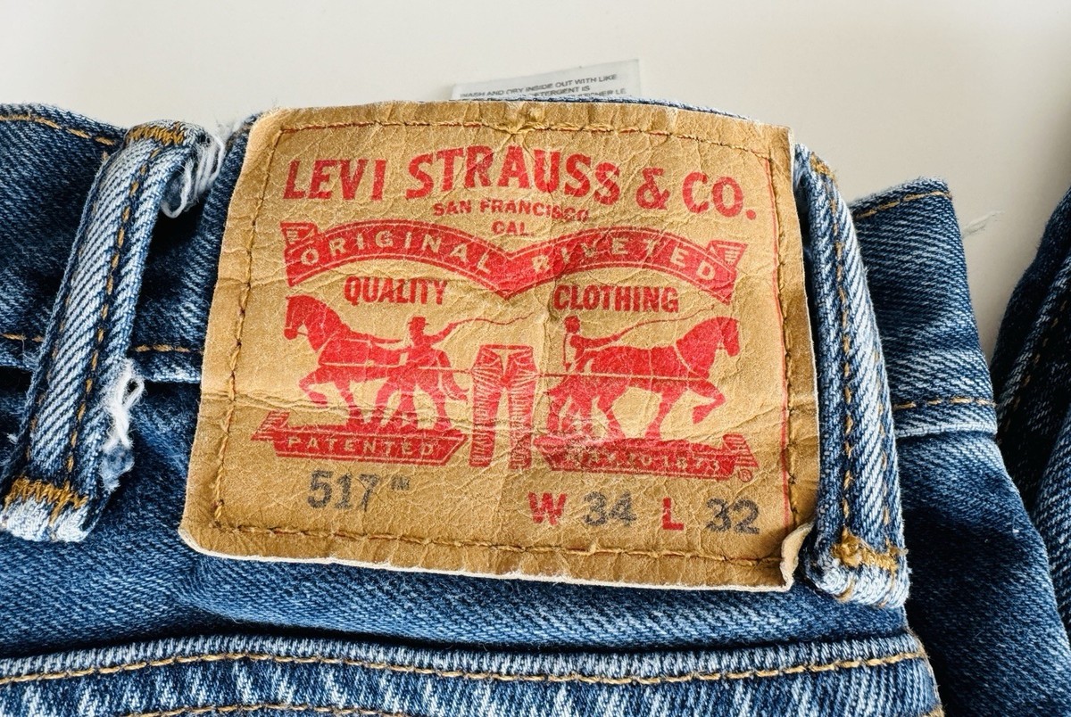 levi\"s 517 usa製　80s W34×L32 VTG Levis Mens Blue Jeans Style 517 Bootcut Size W34 L32