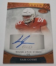 SAM COSMI 2021 Sage Aspire ORANGE AUTO Washington Commanders Texas Longhorns 