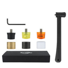 Jewelry Hammer Set 6 Interchangeable Heads Brass Nylon Steel Metal Shaping Case