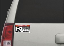 SET 4x Funny Warning Reflective Car Sticker DO NOT PUT DICK IN MACHINERY 2"x4"