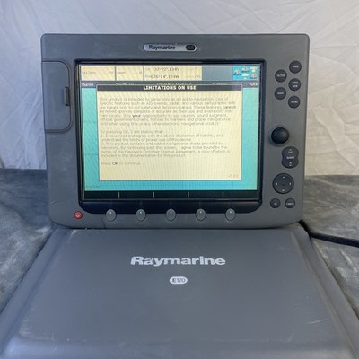 RAYMARINE E120 E02013 GPS CHART PLOTTER FISHFINDER RADAR MFD w/ COVER See Desc**