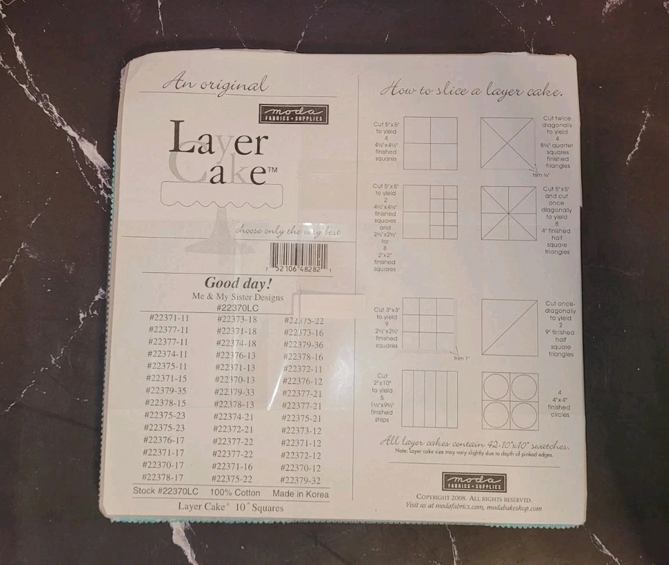 Moda GOOD DAY Me & My Sister Designs Layer CAKE Quilt Fabric Cotton NEW HTF - Image 2 of 4