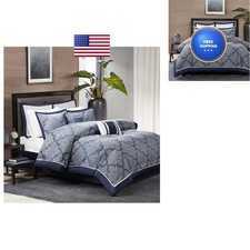 Madison Park Medina Comforter Set-Casual Jacquar Damask Design All Season Cozy