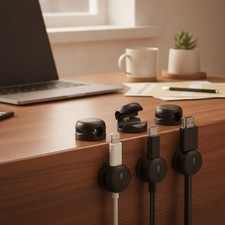 6 Pack Cable Clips, Compact Spring Cord Organizer Holder for Desk  Smaller, ...