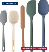 5 Pieces Silicone Spatula Set, Food Grade Rubber Spatula, Upgrade Strong Handle