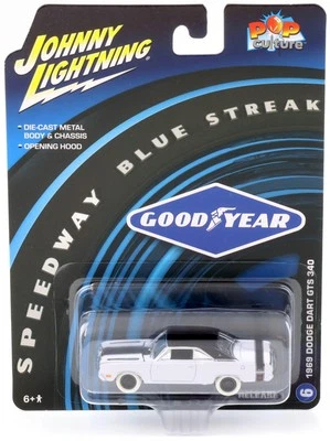1:64 Johnny Lightning Pop Culture 1969 Dodge Dart GTS 340 Goodyear CHASE CAR - Bild 1 von 2