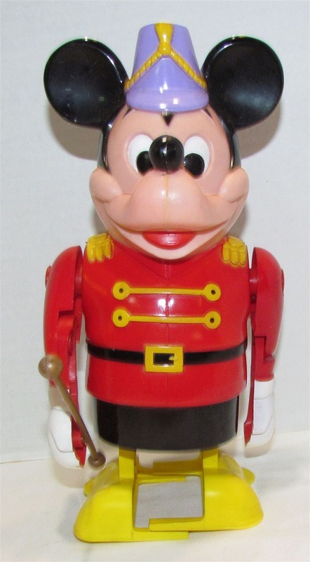 Vintage Marching Mickey Mouse Parade Leader Battery Operated Toy, Illco