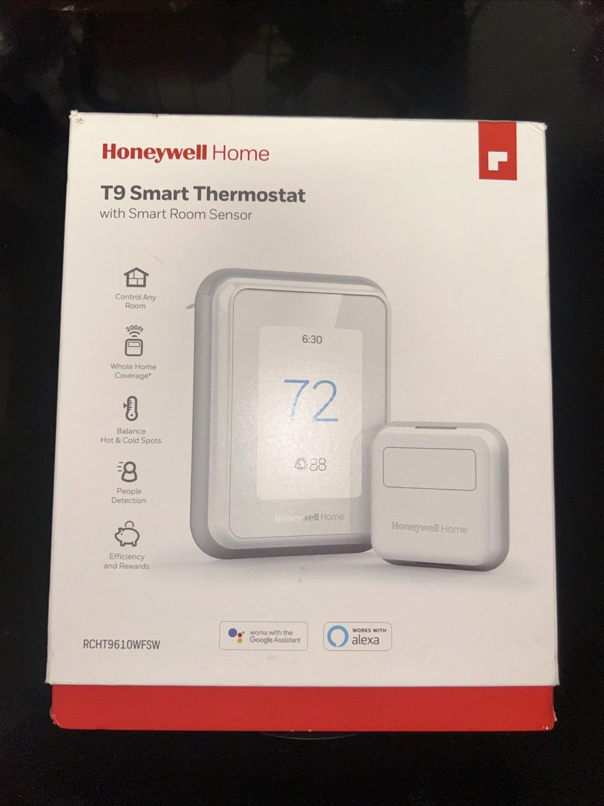 Honeywell Home T9 Smart Thermostat w/ Smart Room Sensor – Open Box Complete