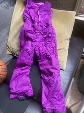 Great Condition - Columbia Girls Youth Sz XS Purple Ski Snow Overalls Pants
