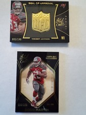 2014 Panini Black Gold #83 Vincent Jackson Seal of Approval Doug Martin #18 Bucs