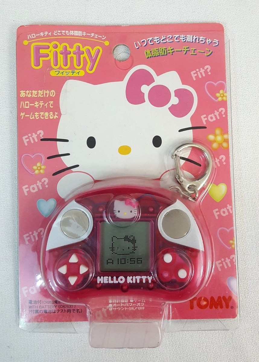 RARE Vtg 1999 Sanrio HELLO KITTY Pink FITTY Fit Fat Handheld Game