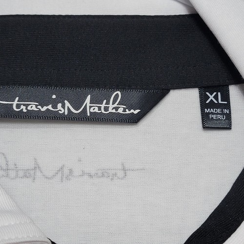 Travis Mathew Mens XL The Mulligan Golf Polo Shirt Pima NWT White - Picture 7 of 13