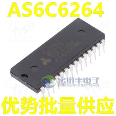AS6C6264-55PCN SRAM Static Memory 8Kx8bit 55ns RAM DIP28 NEW #96-9