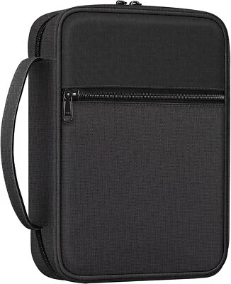 FINPAC Bible Cover Church Bag Carrying Book Case Bible Protective with Handle for Men