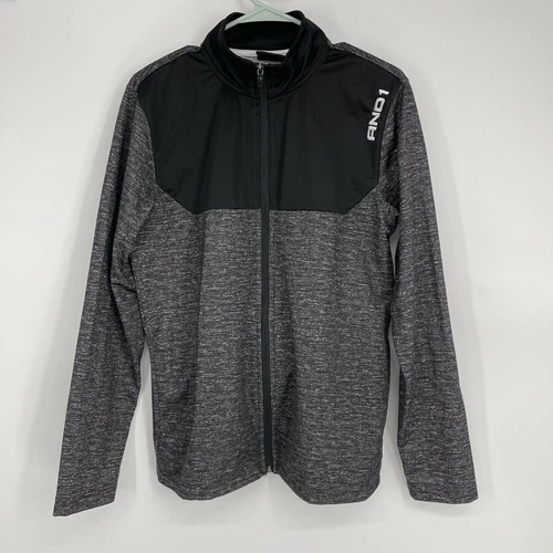 AND1 Jacket Mens Size S Gray Black Full Zip Long Sleeve Pockets Lightweight - product listing photo