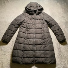 Dunnes Stores Coat Womens Medium Eur 40-42 Black Hooded Jacket