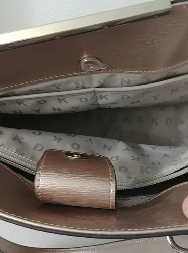 DKNY Double Handle Satchel LG Rose Gold Tote - Picture 4 of 6