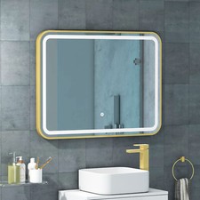 LED Illuminated Bathroom Mirrors with Touch Sensor Frame & Frameless MultiSizes