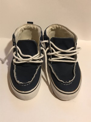 blue and white boat shoes