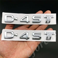 2pcs Chrome D-4ST engine Car Trunk Rear Emblem Badge Decal Sticker Sport Limited